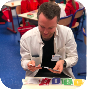 Fripouille played at schools Fripouille fun card game about ecology