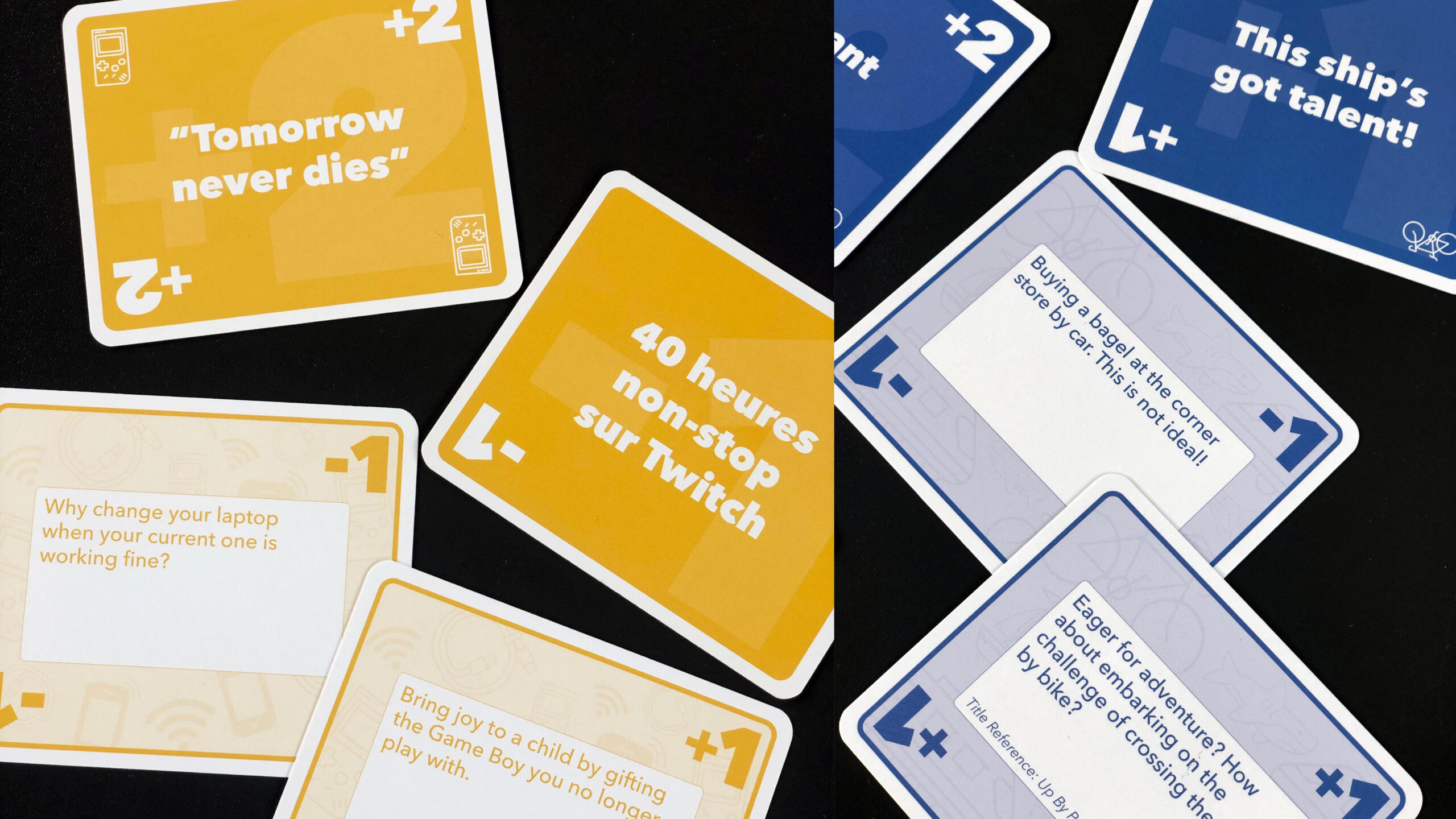 Fripouille Yellow Blue Fripouille, more than a card game, a sustainability engagement tool